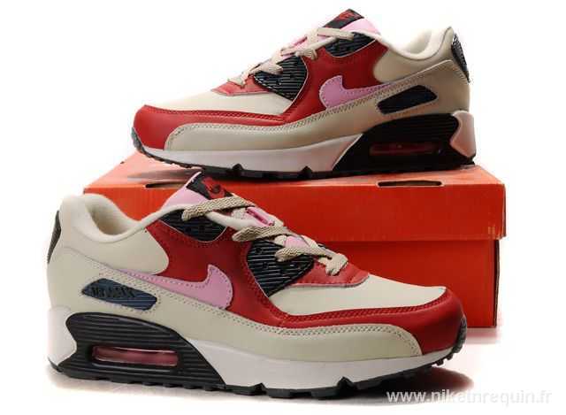 Nike Air Max 90 chaussures rouge et chamois pour 36 femmes et 40 (2)